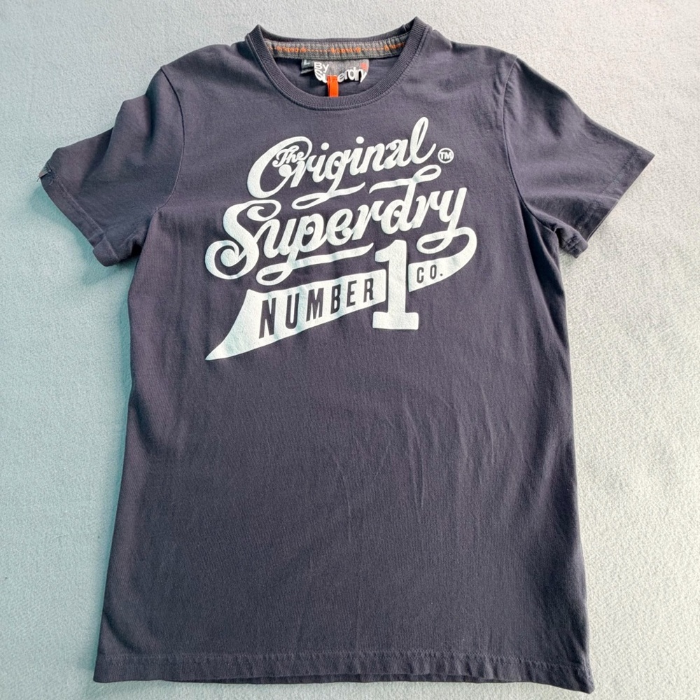 SUPERDRY VINTAGE LOGO GRAPHICS MENS LARGE GREY CHARCOAL NO 1 CO NEW STREETWEAR